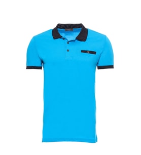 Polo Yaka Turkuaz T-shirt - Wessi (Mavi)
