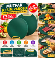 Mey İthalat® Mutfak Sebze,Meyve,Et,Balık,Ekmek Doğrama Kesme Tahtası Standlı Kesim Panosu (adet fiyatıdır)