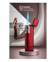 Pürmüzlü Torch Çakmak: Rüzgara Dirençli Turbo Jet Alev & Lüks Tasarım Mutfak Çakmağı