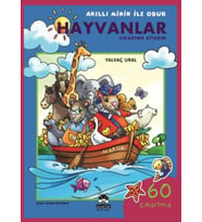 Hayvanlar Çıkartma Kitabım / Akıllı Minik ile Obur Dizisi