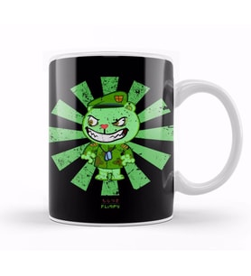 Fliqpy Retro Japanese Flippy Happy Tree Friends Kupa Bardak Porselen