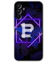 Galaxy A15 Kılıf HD Desen Baskılı Kılıf - Dark Neon Yaprak B Harfi