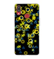 Samsung Galaxy A10s Uyumlu Kapak Semboller Tasarımlı Şeffaf Silikon Kılıf