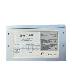 BROSS 230 WATT POWER SUPPLY 8CM FANLI GÜÇ KAYNAĞI (2 EL YENİLENMİŞ ÜRÜN)