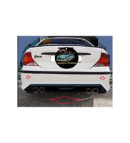 FORD FOCUS 1 SEDAN CUSTOM ARKA TAMPON EKİ FİBERGLASS BOYASIZ