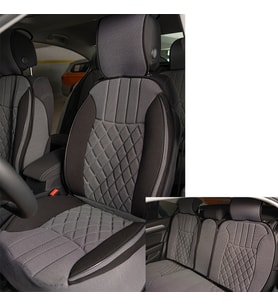 Space Elegance 5'li Set Koltuk Kılıfı Minder Gri-Siyah / KLMNY543
