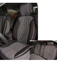 Space Elegance 5'li Set Koltuk Kılıfı Minder Gri-Siyah / KLMNY543