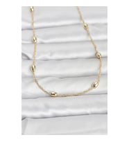 Mey İthalat® CM 14K Gold Renk Topçuklu Burgu Zincir Model 60 cm Kadın Kolye