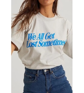 Unisex Baskılı Oversize T-Shirt - Beyaz