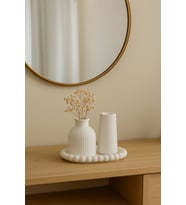 Modern 3’lü Beton Dekoratif Bohem Vazo Seti 10x10x20
