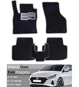 Hyundai İ20 (2020-2025) Uyumlu EVA Paspas Tam Set – Araca Özel Tasarım, Su Geçirmez,Kolay Montaj