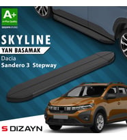 S-Dizayn Dacia Sandero 3 Stepway Skyline Siyah Yan Basamak 183 Cm 2020 Üzeri A+ Kalite