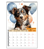 2026 KÖPEK COLOR DUVAR TAKVİMİ 33X48 cm-NTRDVR19