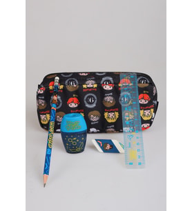 x Dekomus "Wizard Icons Collection" Harry Potter Lisanslı Kırtasiye Seti Kalem Çantası,Cetvel,Kurşun Kalem,Silgi,Kalemtraş