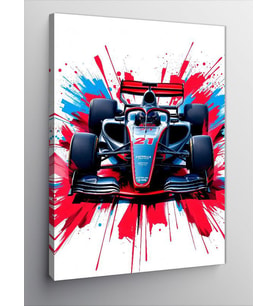 Kanvas Tablo Hızlı Formula 1 Aracı
