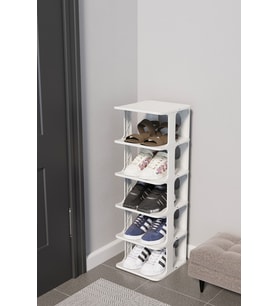 Mithra Life 5 Katlı Plastik Beyaz Ayakkabı Rafı MIT1062