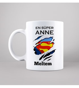En Süper Anne Tasarımlı Kupa Kişiye Özel