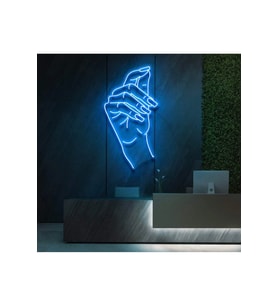 El Figürlü Neon Tabela