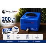 200 Lt Kare Mavi Su Deposu Vana Hediye Tankı Bidonu Karavan