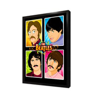The Beatles Grubu Üyeleri Çerçeveli Mdf Tablo