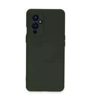 One Plus 9 Kılıf Nano İçi Kadife Silikon - Koyu Yeşil