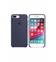 iPhone 8 Plus Orjinal İnce Silikon Kauçuk Kılıf Arka Kapak - Lacivert