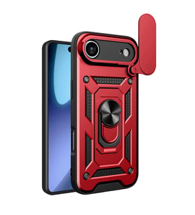 Apple İphone 17 Air Pars Lens Yüzüklü Silikon - Kırmızı