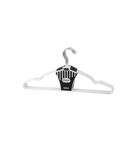 BEYAZ 10PCS SİLİKON KAPLAMALI METAL ELBİSE ASKISI 40CM (5343)