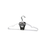 BEYAZ 10PCS SİLİKON KAPLAMALI METAL ELBİSE ASKISI 40CM (5343)