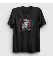 Presmono Unisex Siyah Colorful David Bowie T-Shirt 301760tt