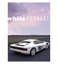 Beyaz Ferrari Frank Ocean Sanat Tablo Ahşap Poster Dekoratif