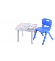 Sağlam Plastik Mandella Rubi Türkçe Desenli Çocuk Masası 1 Adet Nova Büyük Çocuk