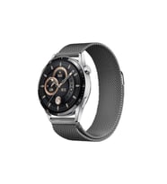 Honor Magic 2 46mm Uyumlu Zore Band-12 22mm Metal Hasır Kordon (Gri)