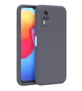 Vivo Y53S Kılıf Nano içi Kadife Silikon - Gri