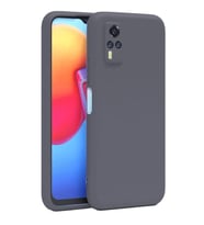 Vivo Y53S Kılıf Nano içi Kadife Silikon - Gri