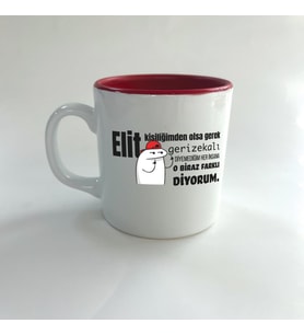Elit Kişiliğimden Olsa Gerek Baskılı Kırmızı Multi Kupa