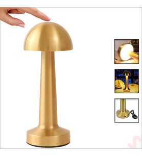 Şarjlı Dokunmatik Ayarlanabilir Renk Tonlu LED Masa Lambası - 22cm
