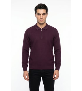 Erkek Spor Polo Yaka Mevsimlik Kazak BGL-ST05443