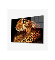 Miyrem Glasses Collection -A1^#  Jaguar Hayvan Cam Tablo (Çok Renkli)