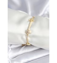 Pirinç Gold Renk Yıldız Model Kadın Bileklik 5886 - HPSBYI8351-8064
