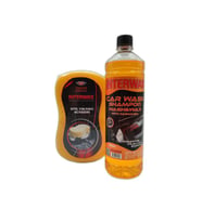 İNTERWAX CİLALI OTO ŞAMPUANI 1 LT & İNTERWAX POWER FORMULA OTO YIKAMA SÜNGERİ