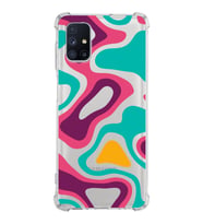 Samsung Galaxy M51  Köşe Korumalı Antişok Kapak Renkli Desen Tasarımlı Şeffaf Silikon Kılıf