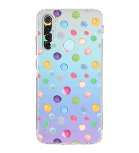 PrintiFy Xiaomi Redmi Note 8 ile Uyumlu Water Color 6  Kamera Korumalı Şeffaf  Kılıf