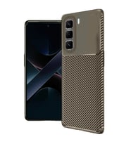 İnfinix 50 4G Auto Fus Karbon Kapak - Kahverengi