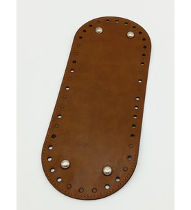 Angel Çanta Aksesuar Suni Deri Taba Renk 30X12 cm Oval Çanta Tabanı (Gümüş Aparatlı)