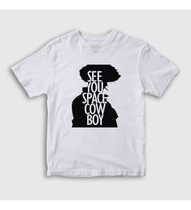 Presmono Unisex Çocuk Beyaz See You Anime Cowboy Bebop T-Shirt 493258tt