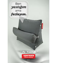 Sırt Destek Yastığı - Bel, Boyun Destekli Yastık TV Yastığı Okuma Yastığı Ameliyat Sonrası (Antrasit)