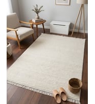 ZARA Serisi Krem Kabartma Desenli Modern Dekoratif Halı GF726