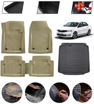 Skoda Rapid Sedan 2012 Sonrası Uyumlu Paspas Araca Özel Bagaj Havuzu MBS Bej