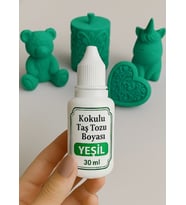 Yeşil Renk - Kokulu Taş Tozu Boyası - 30 ml